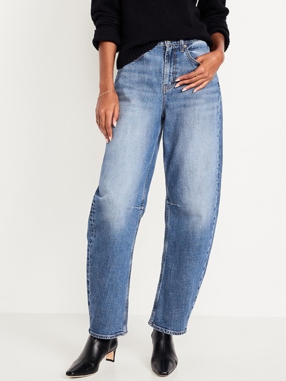 Old Navy high rise barrel leg jeans